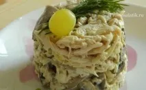 Салат з ананасом і куркою та сиром шарами з фото шарами - Про салати і не тільки ананасом