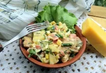 Салат з ананасом і куркою та сиром шарами з фото шарами - Про салати і не тільки куркою