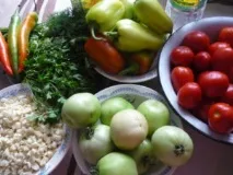 Дунайський салат на зиму з зеленими помідорами. зиму