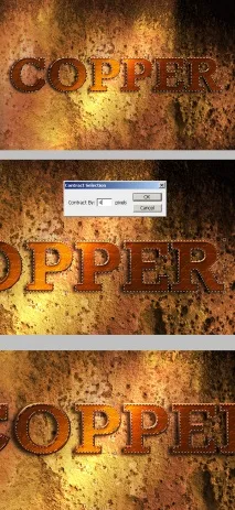 Створення металевого мідного напису · «Світ Фотошопу» створення
