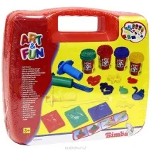 Simba Набір пластиліну, Art & Fun у валізці, червоний simba
