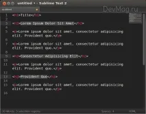 Sublime Text 2 text