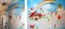 Художній розпис стін у дитячій кімнаті кімнати