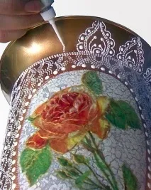 Декупаж вази та точковий розпис своїми руками декупаж