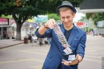 Експеримент ілюзіоніст на вулицяхАлмати експеримент