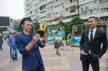 Експеримент ілюзіоніст на вулицяхАлмати вулицяхалмати