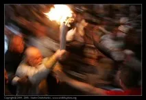 Сходження Благодатного вогню на Великдень у Єрусалимі вогню