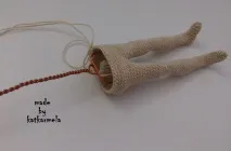 Каркасна лялька гачком Сонечка, частина 1 тіло - Katkarmela про в’язання гачком