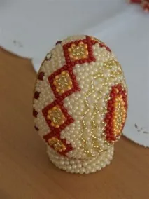 Оплетення яйця з термонаклейкою, все про бісер і бісерну творчість оплетення