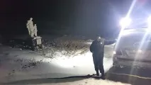 Розвідка зимового маршруту на півострів Рибачий розвідка