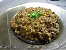 Тушена сочевиця з м’ясом у мультиварці мультиварці