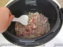 Тушена сочевиця з м’ясом у мультиварці тушена