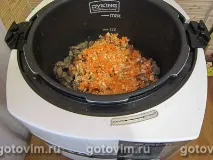 Тушена сочевиця з м’ясом у мультиварці тушена
