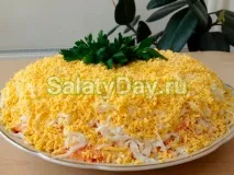 Салат Мімоза з рибними консервами – ніжна прикраса столу рецепт з фото та відео мімоза