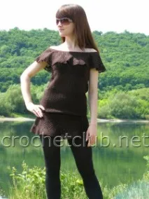 В’язана сукня - Маків колір - В’язання Крючком маків