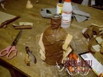 Декупаж пляшки шкіра кераміка - Зробити своїми руками, hand made декупаж