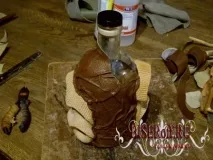 Декупаж пляшки шкіра кераміка - Зробити своїми руками, hand made шкіра