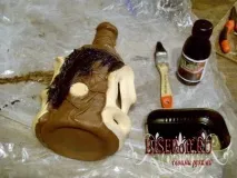 Декупаж пляшки шкіра кераміка - Зробити своїми руками, hand made кераміка
