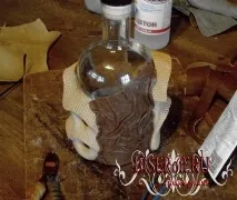 Декупаж пляшки шкіра кераміка - Зробити своїми руками, hand made шкіра