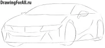 Як намалювати автомобіль БМВ i8 корпусу