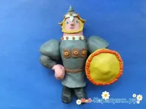 Як зліпити богатиря із пластиліну богатиря