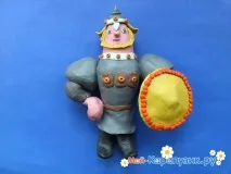 Як зліпити богатиря із пластиліну богатиря