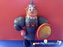 Як зліпити богатиря із пластиліну частину