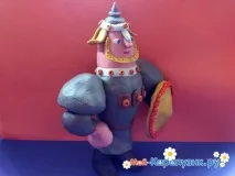 Як зліпити богатиря із пластиліну пластиліну