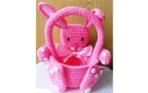 Кошички, вазочки, шкатулки, Стовпчик плюс гачком
