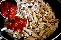 Куряче рагу з помідорами та цибулею цибулею