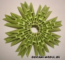Модульне орігамі Ялинка, схема збирання, модульне орігамі на Новий рік схема