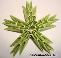 Модульне орігамі Ялинка, схема збирання, модульне орігамі на Новий рік збирання