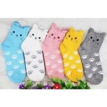 Шкарпетки AliExpress Candy color cat footprints Cute cartoon sox Autumn Summer South Korean women s aliexpress