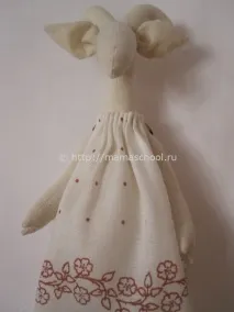 Викройка кози Тільда м’яка іграшка з тканини своїми руками з відео тільда