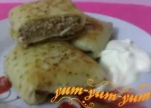 Млинці з м’ясом та печінкою млинці