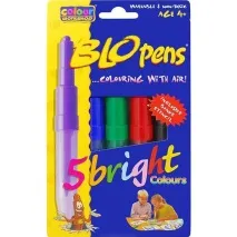 Фломастери CENTROPEN BLOpens vivid, з 1 трафаретом, 5 кольорів blopens
