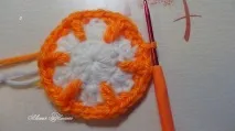 Килимок - СОНЯШКО - в техніці накладання (overlay crochet) соняшко