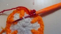 Килимок - СОНЯШКО - в техніці накладання (overlay crochet) килимок