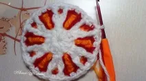 Килимок - СОНЯШКО - в техніці накладання (overlay crochet) накладання