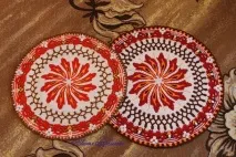 Килимок - СОНЯШКО - в техніці накладання (overlay crochet) overlay
