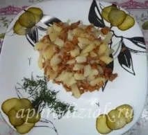 Лисички з картоплею смажені лисички