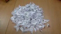 Майстер-клас зі створення об’ємного сніговика в техніці модульного орігамі ємного
