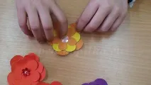 Об’ємна аплікація з паперу кошик
