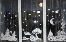 Новорічні витинанки на вікна з паперу, Все про дітей, все для батьків вікна