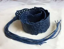Пояс пояс для шуби шкіряний сірий і коричневий по формам шкіряний