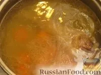 Рецепт Курячий суп з яєчними млинцями курячий