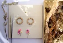 Створюємо оригінальні сережки «Сільське Кохання» працюємо з дерев’яними рамочками, сухоцвітами та сільське