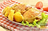 У духовці, Картопля з м’ясом, Картопля з куркою, Курка запечена, рецепти з фото на 41 рецепт духовці