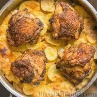 У духовці, Картопля з м’ясом, Картопля з куркою, Курка запечена, рецепти з фото на 41 рецепт духовці
