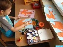 Заняття з малювання у середній групі «Осіння білка» середній